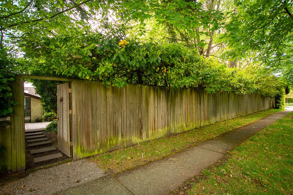 The entrance to the home is a wooden door at the back of the property. | Nick Laba / North Shore News 