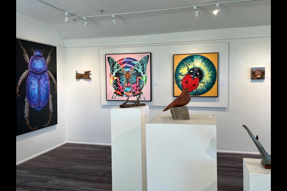 Paintings and sculptures on display at West Vancouver’s Silk Purse Arts Centre. | Fatemeh Falah / North Shore News 