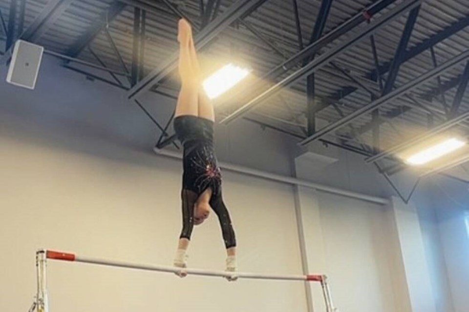 Argyle Grade 12 student Taylor Dyck wins silver at the BC Secondary Schools Gymnastics Championships in Delta on March 13 and 14. | Cath Dimmock 