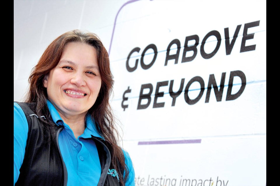 Dina Alvarado of Hero Home Care in North Vancouver is all smiles after receiving the 2024 BC Care Provider of the Year award in the Home Health category from the B.C. Minister of Health earlier this month. | Paul McGrath / North Shore News 