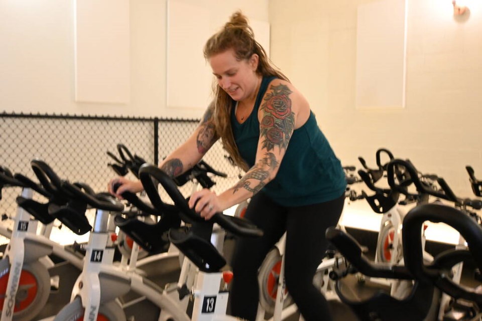 Heather MacDonald pushed her limits completing 642 classes between Sept. 1, 2023 to Sept. 15, 2024, beating the previous record of 585. | Abby Luciano / North Shore News 