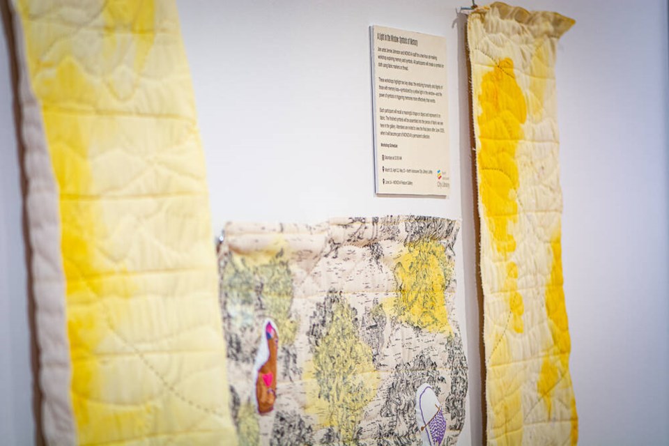 After the community workshops have wrapped up, panels from 'A Light in the Window' will be stitched together and added to MONOVA's permanent collection. | Nick Laba / North Shore News