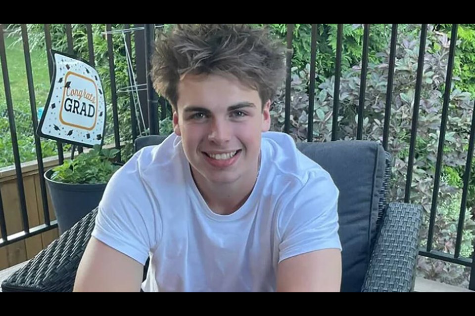 Carson Storey, the 18-year-old pulled from a Mount Strachan cliff on April 14, remains in hospital, according to friends. An online fundraiser has been launched to help his recovery. | GoFundMe 