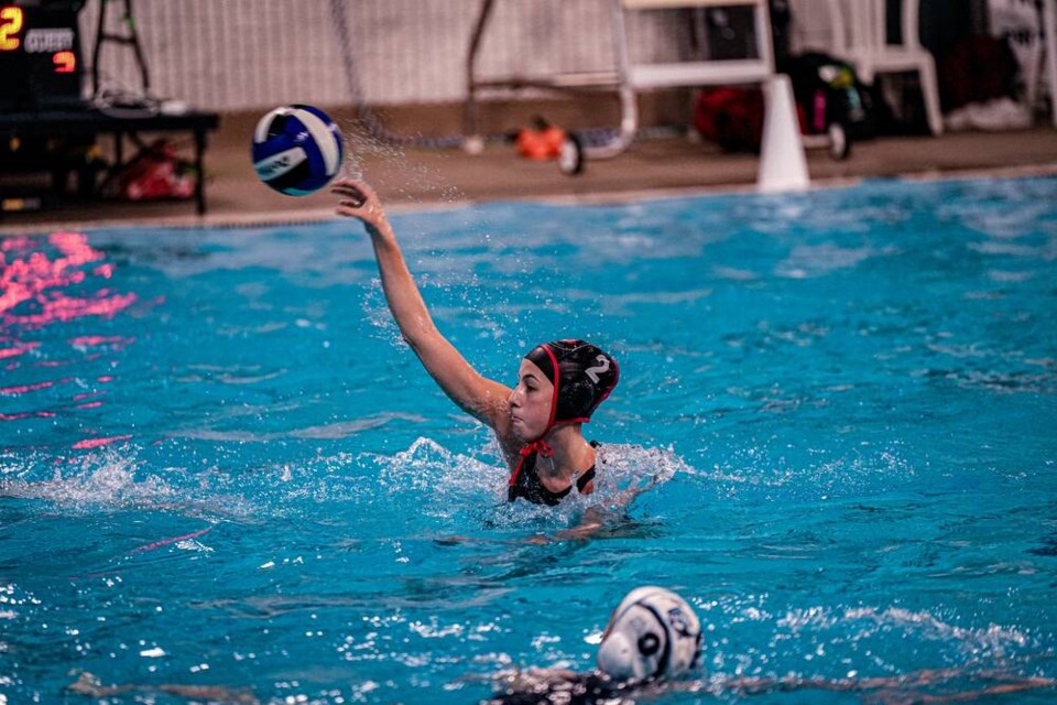 Gabriella Chevalier passes the ball at the 18U NCL National Championships in Calgary, June 5-7. | Deanna Silva 