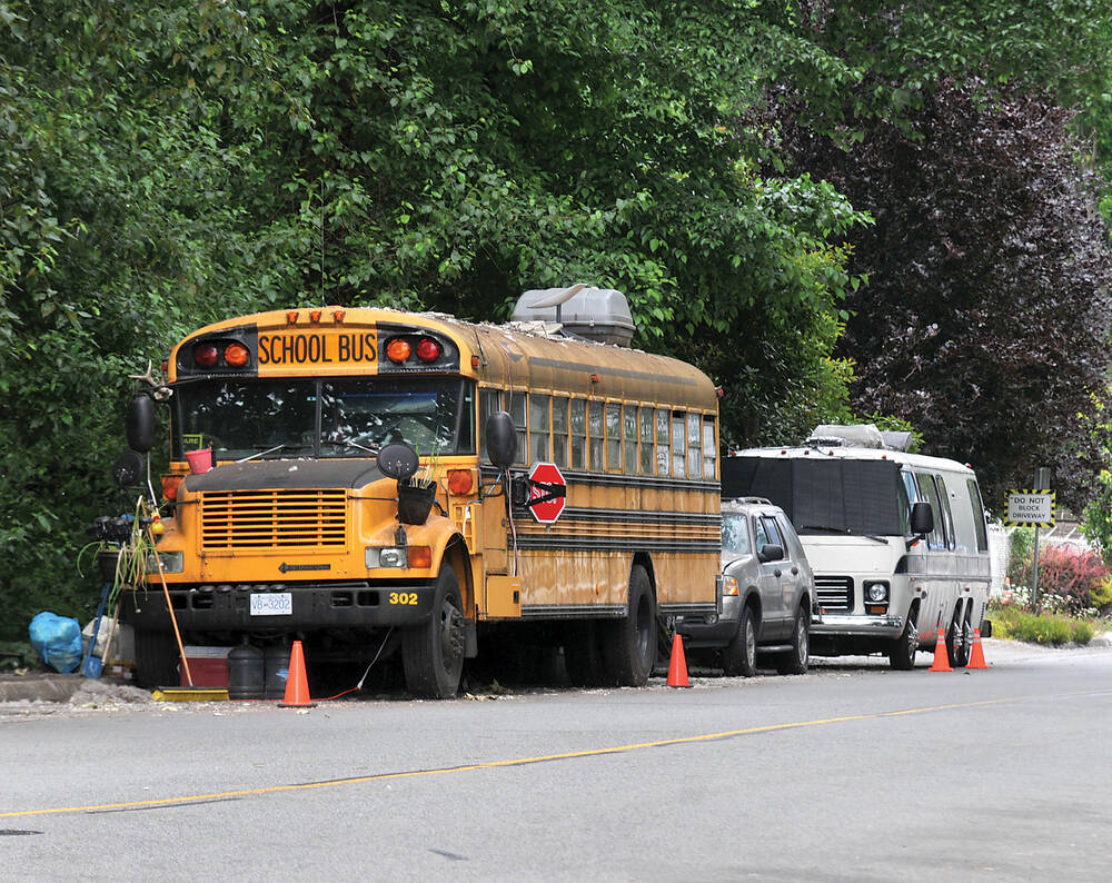 Vehicles parked on Lloyd Avenue
