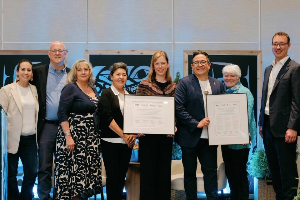 The Chartered Professional Accountants of British Columbia (CPABC), Aboriginal Financial Officers Association of British Columbia, MST Education and Training Society and Humanity Financial Management Inc. signed a memorandum of understanding last month to develop education, mentorship and employment opportunities for an Accounts Payable Program. | Bobo Zhao Photography