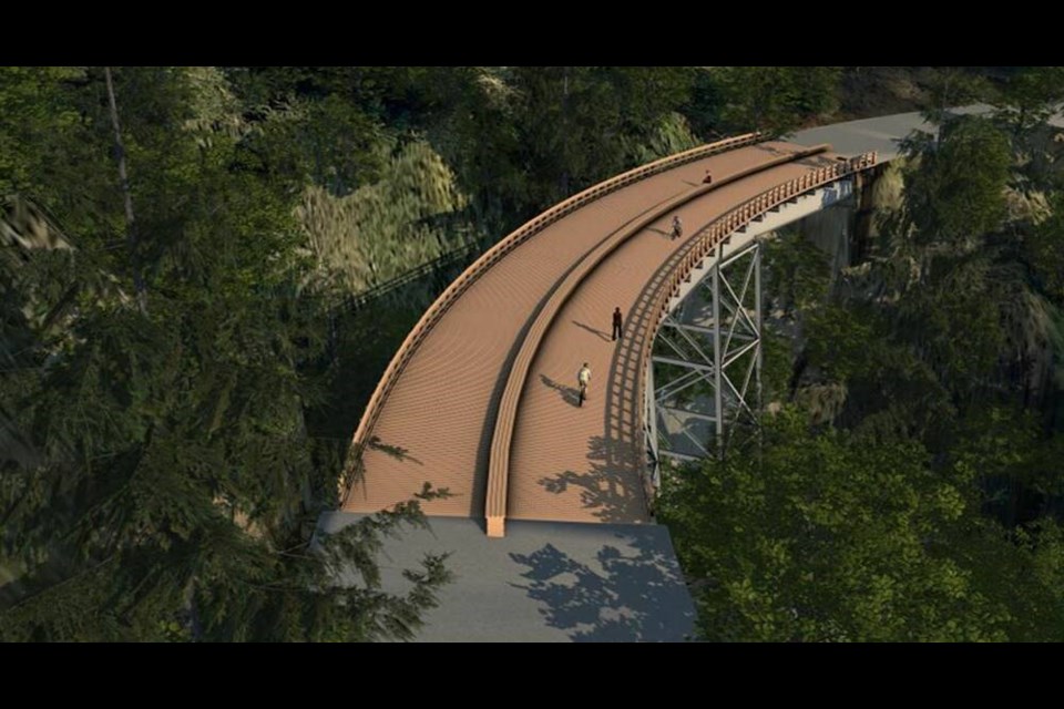 A computer drawing shows the proposed design of the updated bridge deck. | District of West Vancouver 