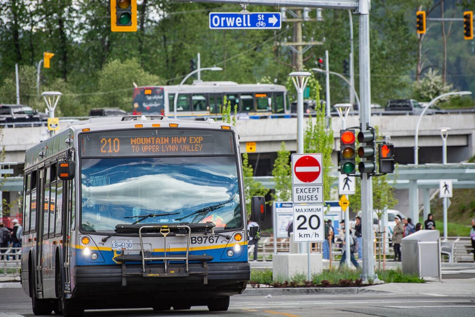The 210 Mountain Highway Express bus departs from Phibbs Exchange in North Vancouver. | Nick Laba / North Shore News