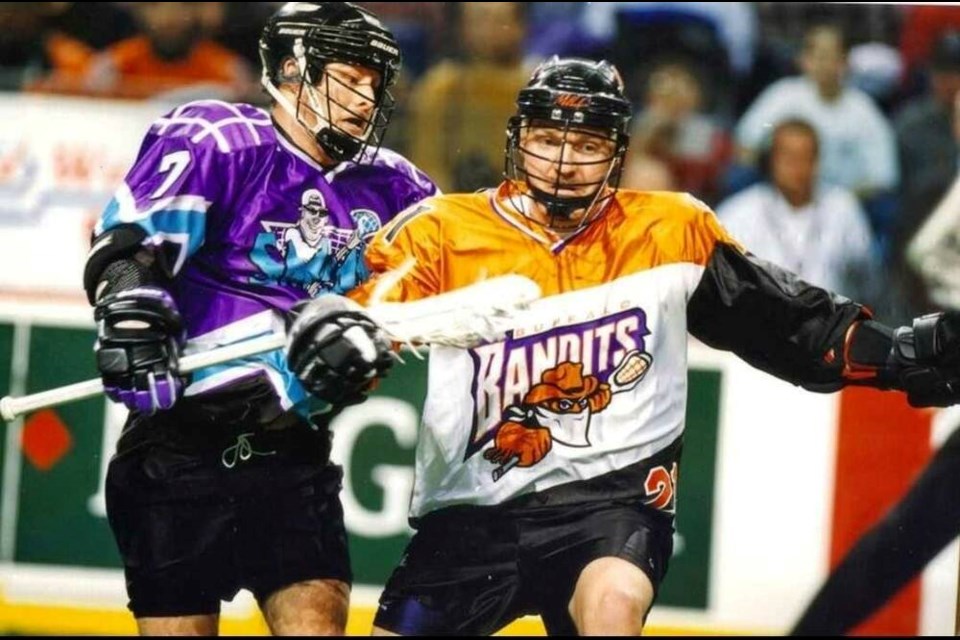 Newly named lacrosse hall of famer Neil Doddridge plays with the Buffalo Bandits in 1999. | Courtesy of Neil Doddridge 