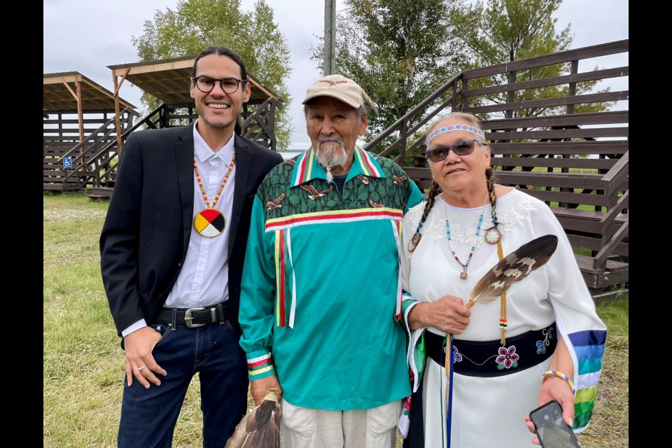 Photo of Lloyd Napish, Leonard Skye and Edith Skye (Lloyd Napish/Facebook)