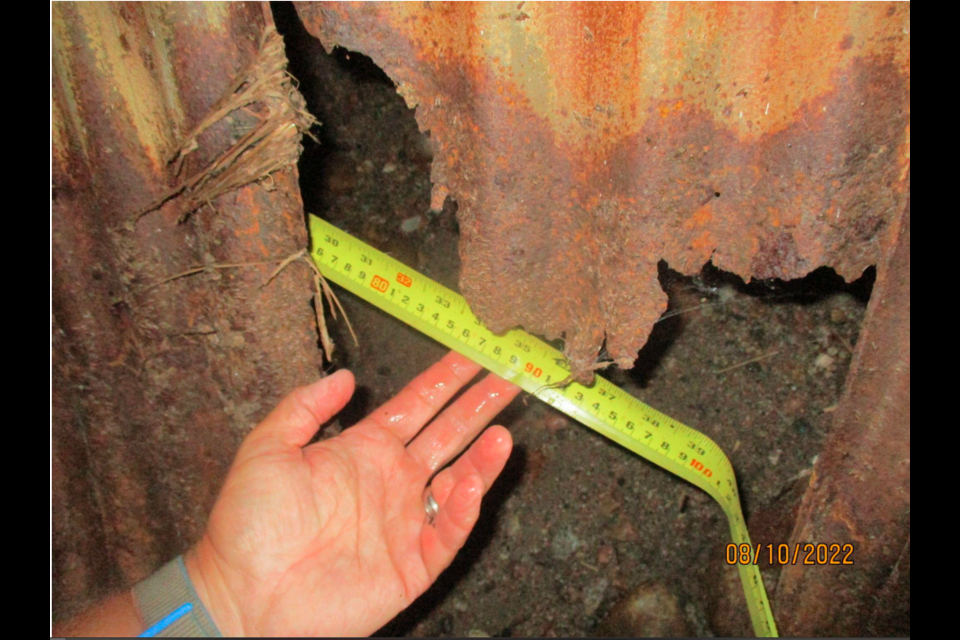 Measurements of holes
(Photos by JML Engineering)