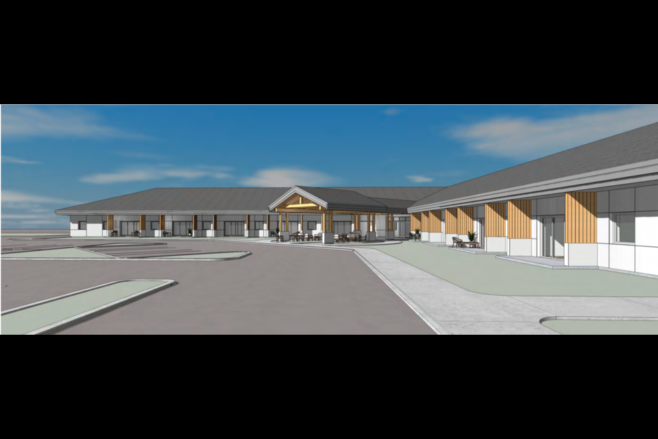 Outside concept drawing of Ignace's senior's housing complex. Photo: Ignace’s 20-unit seniors housing complex proposal