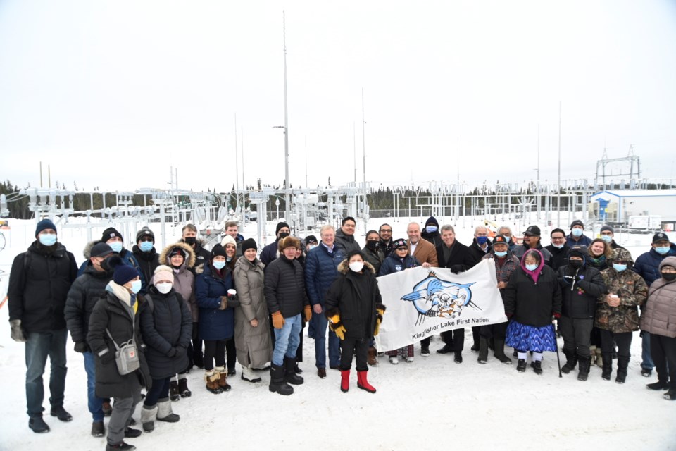 A substation blessing took place Wednesday at Kingfisher First Nation. (Photo by Wataynikanyap Power)