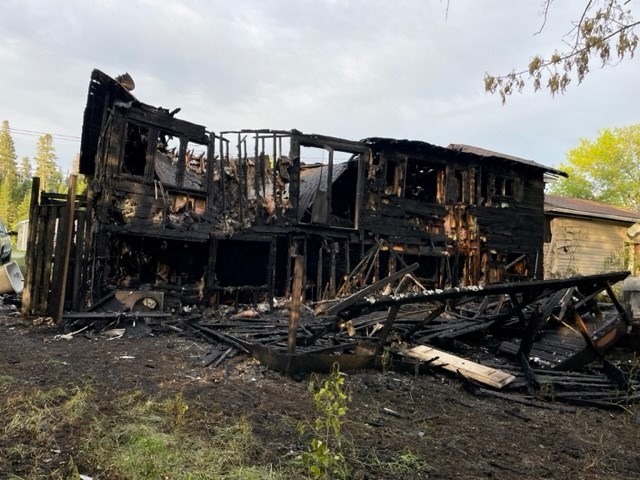 Remains of house on Agur St. in Kenora after a fire on Sunday night. (courtesy David Pratt) 
