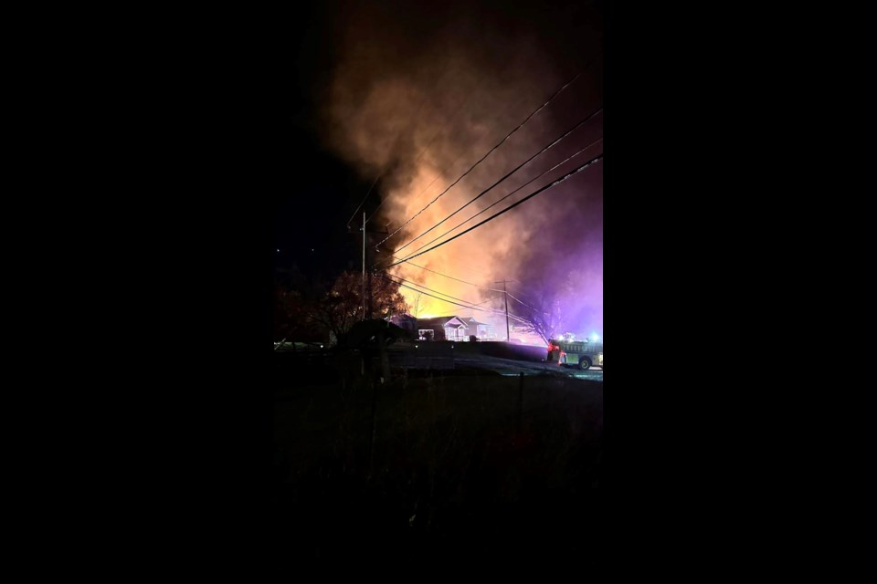 Fire on Rabbit Lake Road (Photo Courtesy of Den Nis) 