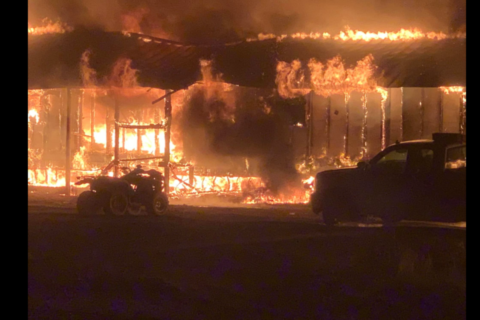A fire in Fort Severn is under investigation after it destroyed an apartment complex on Aug. 28, 2024.