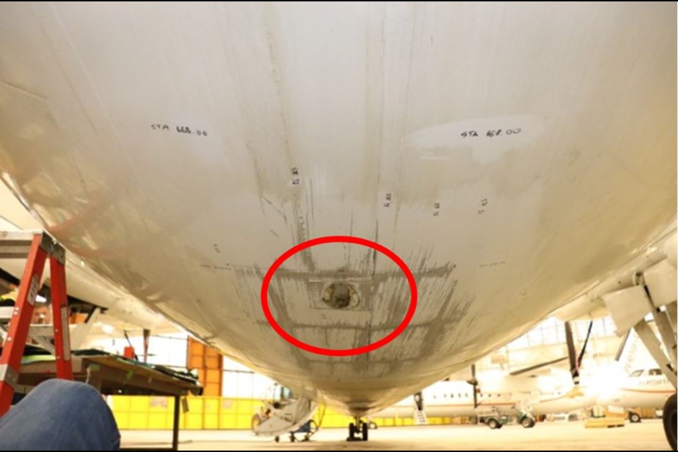 The flight path showed an unstable approach, which then caused the plane to bounce and tip up on the landing.