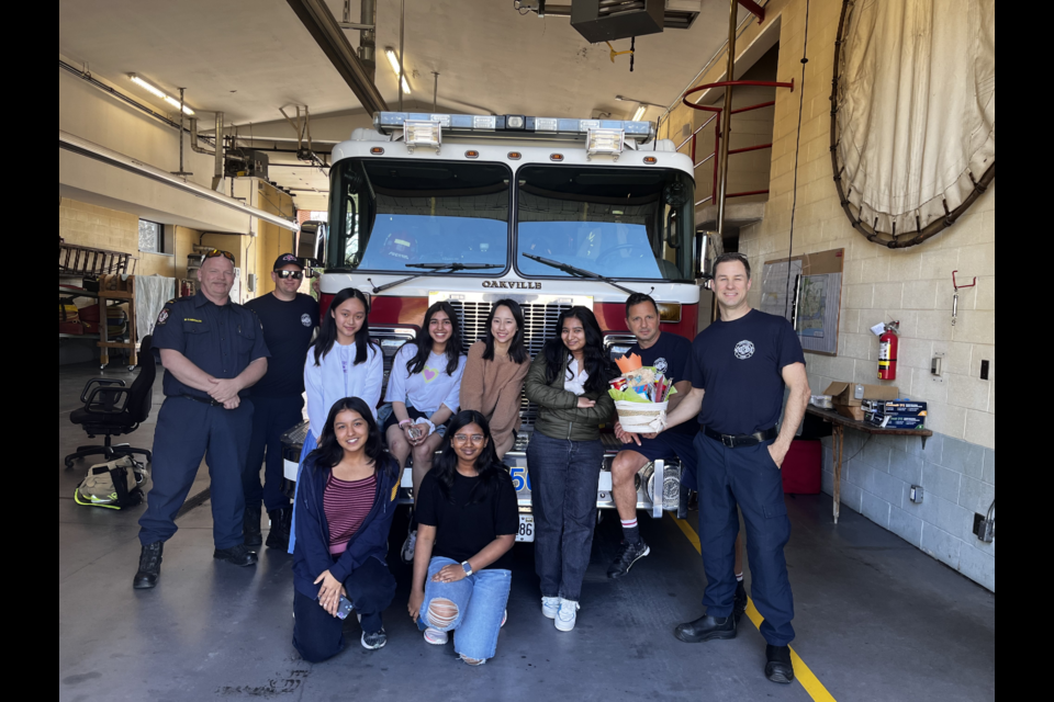 Abbey Park High School's Interact Club with Oakville Fire