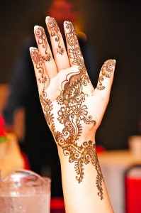 Mehndi is the application of henna as a temporary form of skin decoration, commonly applied during Eid al-Fitr. |  Mehndi is the application of henna as a temporary form of skin decoration, commonly applied during Eid al-Fitr.