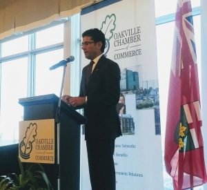 Ontario Attorney General Yasir Naqvi |  Ontario Attorney General Yasir Naqvi spoke to members of the Oakville Chamber of Commerce on July 13, 2017