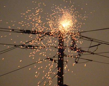 Electrical Pole Fire | Andrew Collins