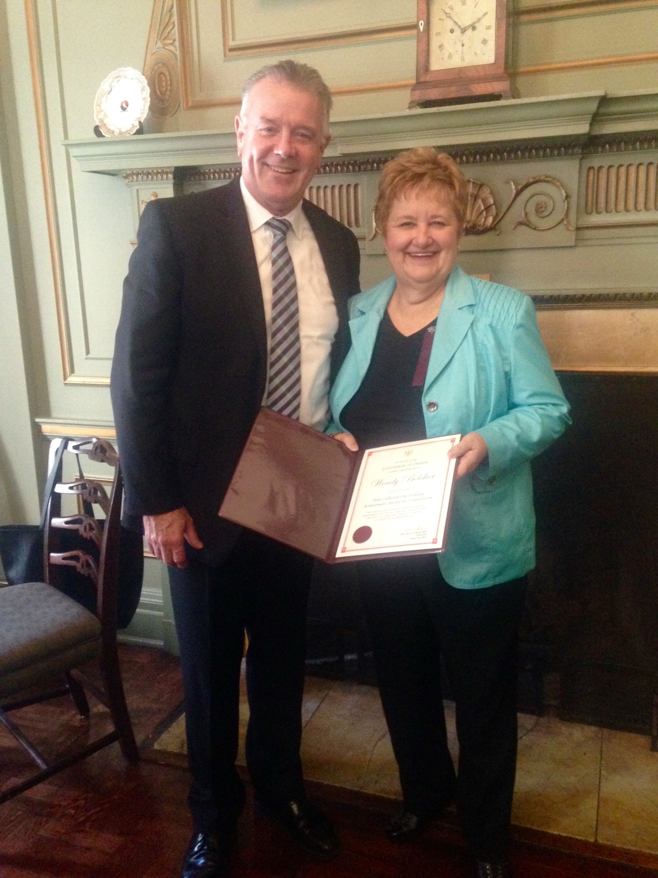 Wendy Belcher recipient of June Callwood Award. | Kevin Flynn MPP