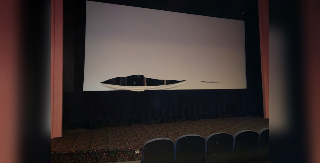 Slashed movie theatre screen | Film.ca Cinemas