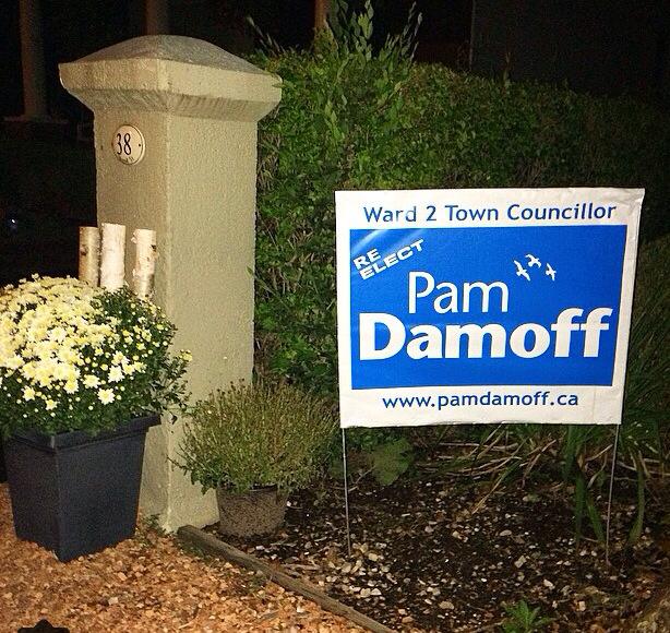 Pam Damoff Election Sign on Private Property | Kevin September