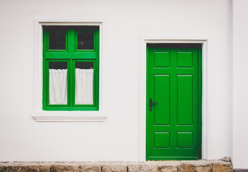 window-and-door-in-green-color | Foter.com