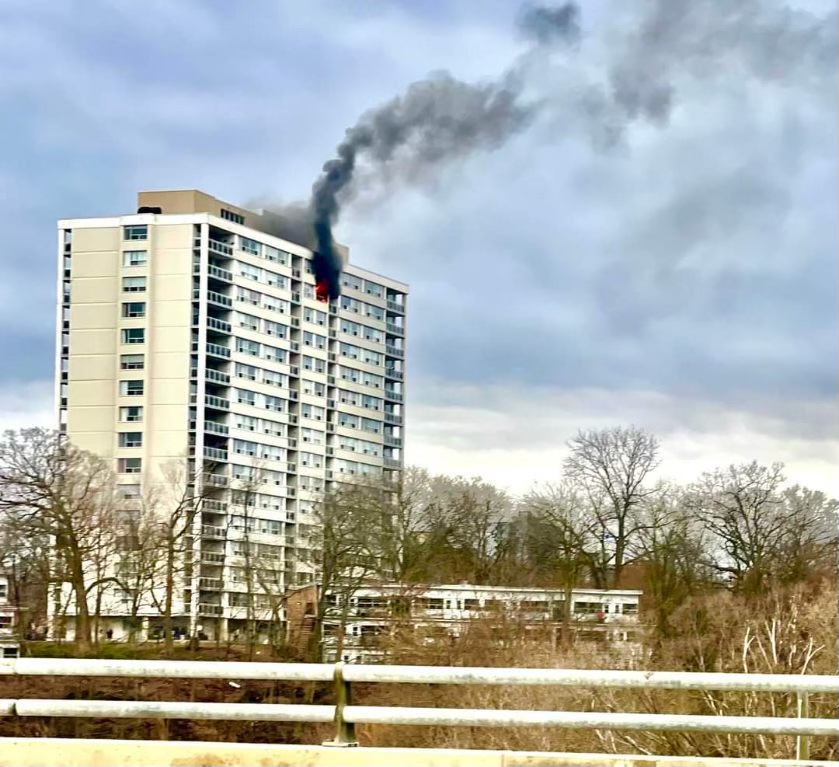 High-rise fire on Queen Mary Dr. | Pierce Lang