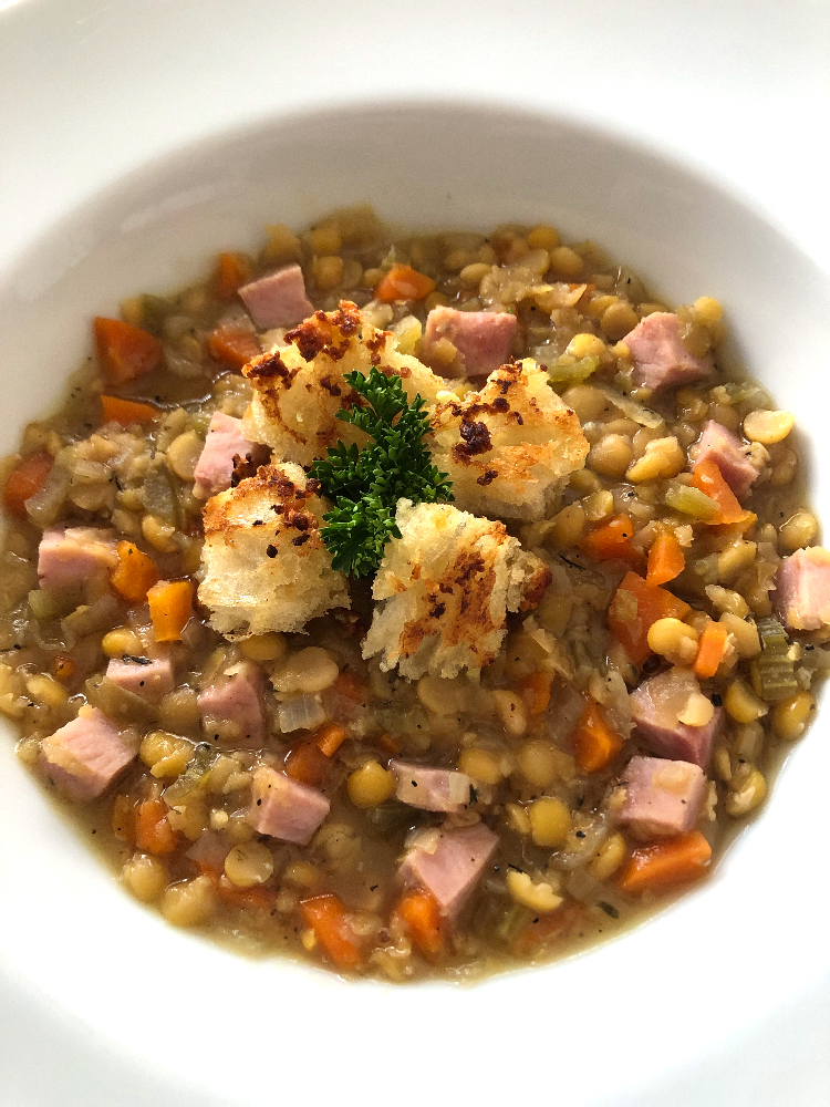 Vegetable Pea Soup with Ham Recipe | Michele Bogle