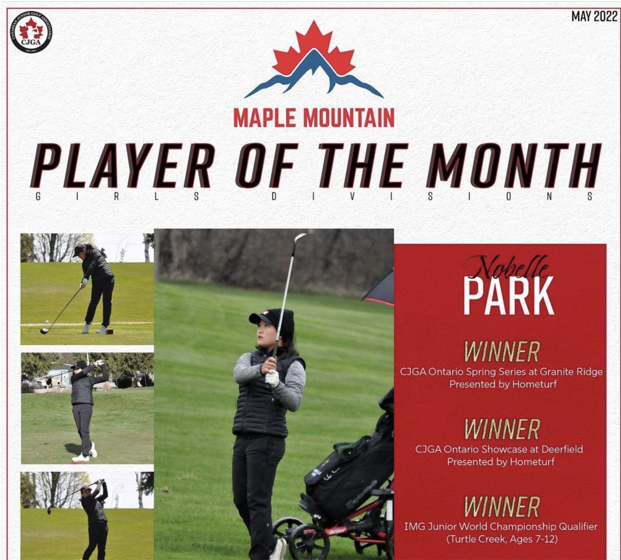 Player of the Month | Nobelle Park CJGA feature | CJGA