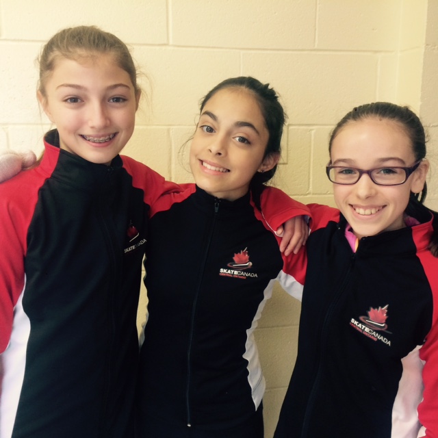 3 young girls in skating outfits | Linda Nazareth