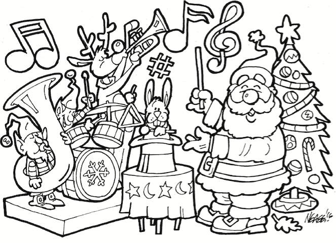 Line Drawing of Christmas Images