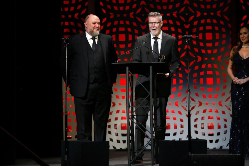 Annie Awards |  Chris Sauve accepts his Annie for Best Character Animation in a Live Action Production. Photo by David Yeh.