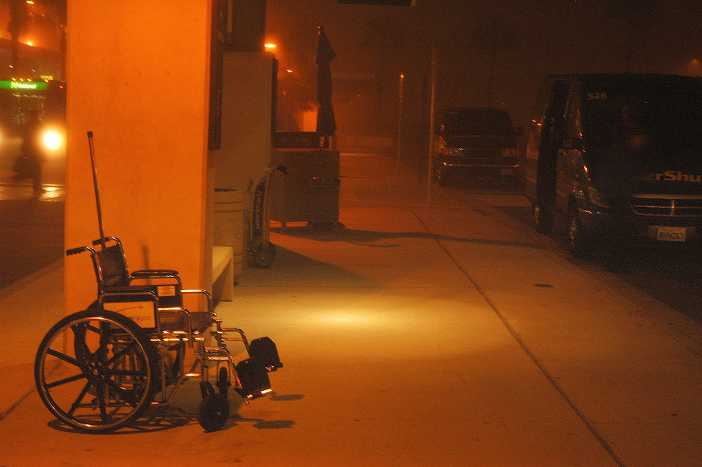 Empty wheelchair outside | Keoni Cabral