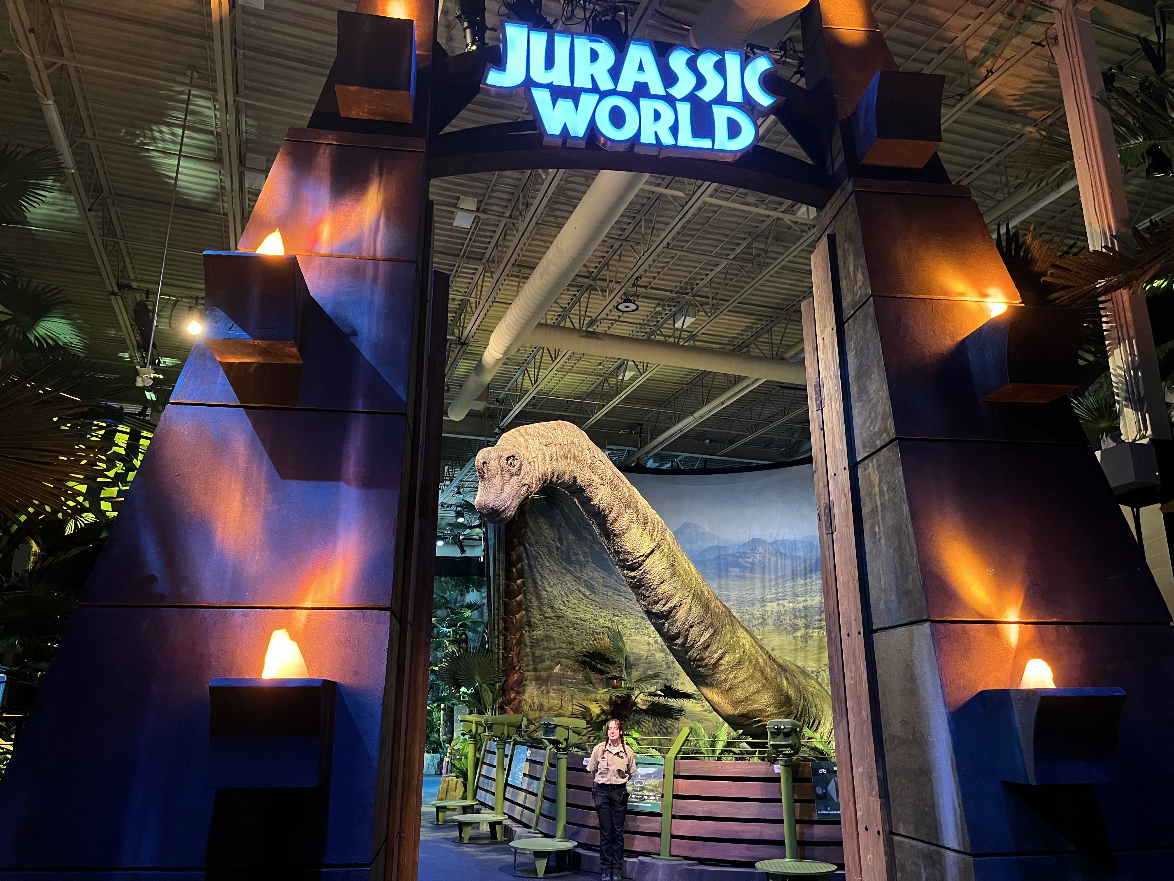 Brachiosaurus on display at Jurassic World: The Exhibition