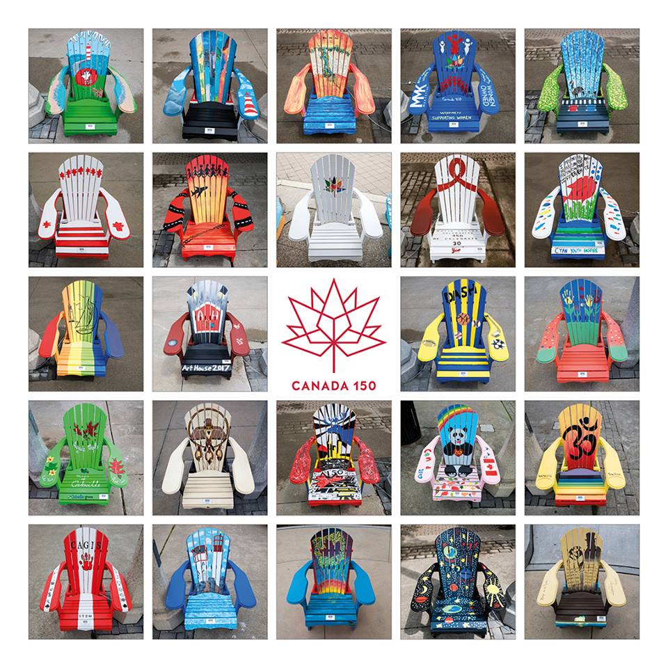 Canada 150 Muskoka Chairs Bronte | 67 Hand painted Muskoka chairs are on display around Bronte Harbour - find your favourite.