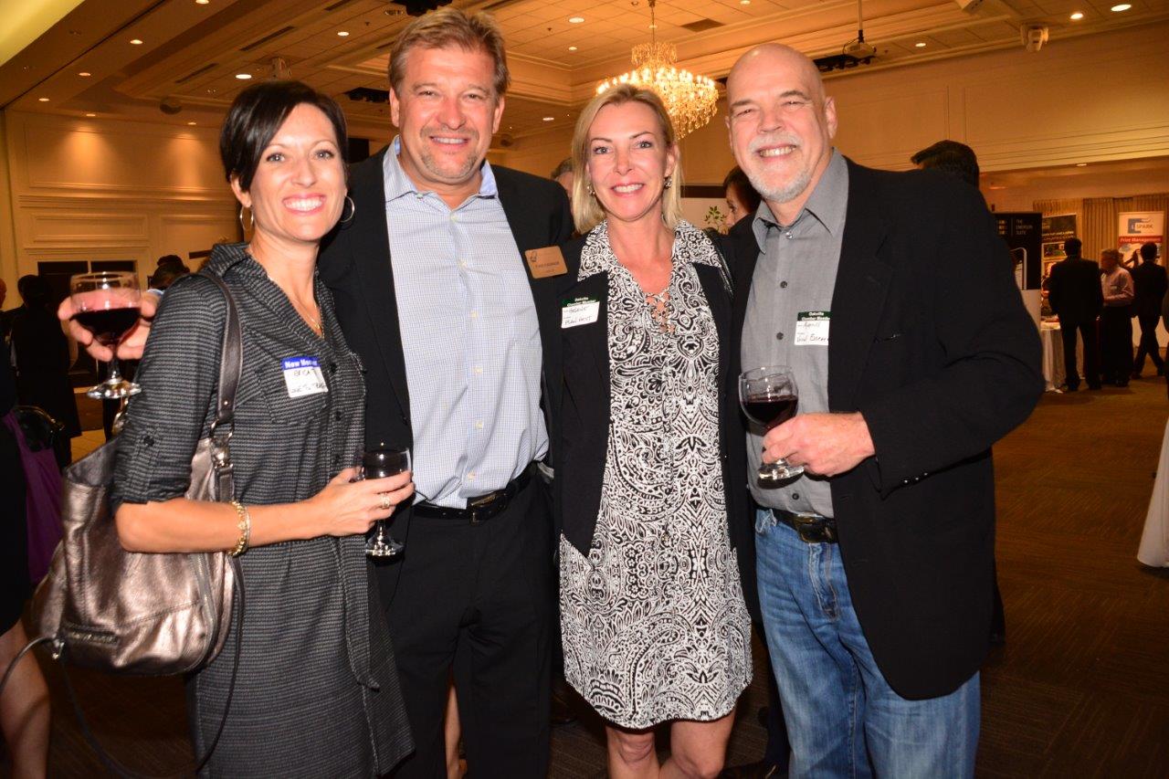 Erica, Todd, Helene and Averill | Erica, Todd, Helene and Averill at the Oakville Chamber of Commerce/BDC Small Business Week; Business After Hours Trade Show for 2016; Photo Credit: Janet Bedford | Janet Bedford