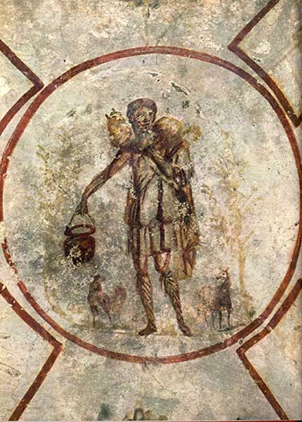 Painting of jesus as the good shepherd