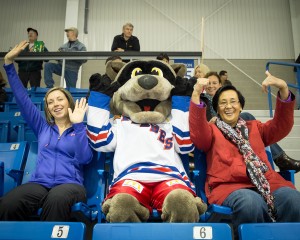 Oakville, ON - Oct 18, 2014 : Ontario Junior Hockey League game action | Oakville fans have a lot to cheer about at an Oakville Blades game. | Kevin Sousa / OJHL Images