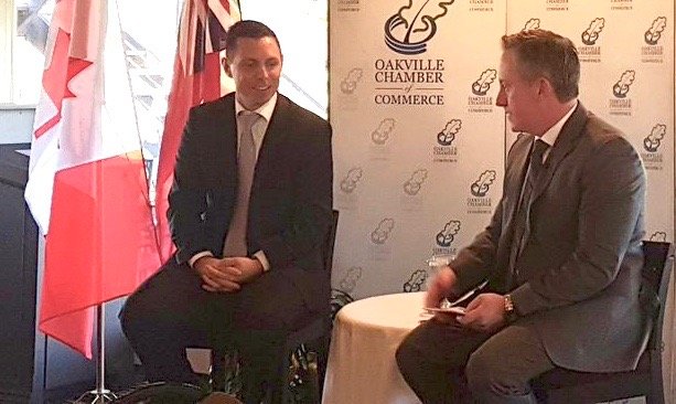 Patrick Brown | Patrick Brown during the Question and Answer section at Glen Abbey on April 18, 2017 | Oakville Chamber of Commerce
