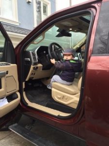 interior of F350 |  My grandson in the F350 - a future driver; Photo Credit: R.G. Beltzner