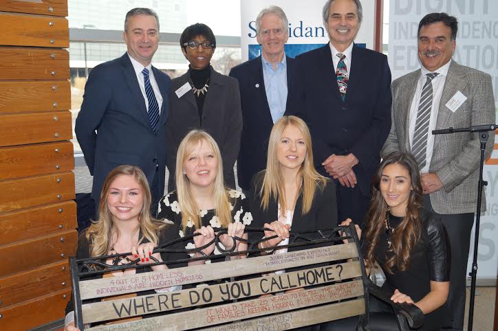 (left to right): Jeff Zabudsky, Michelle Pommells, Rusty Baillie, Gary Carr, Michael Shaen and design students from Sheridan College: Hannah Metcalf, Heather Varty, Emily Ceh, Alivia Checchia | Sheridan College