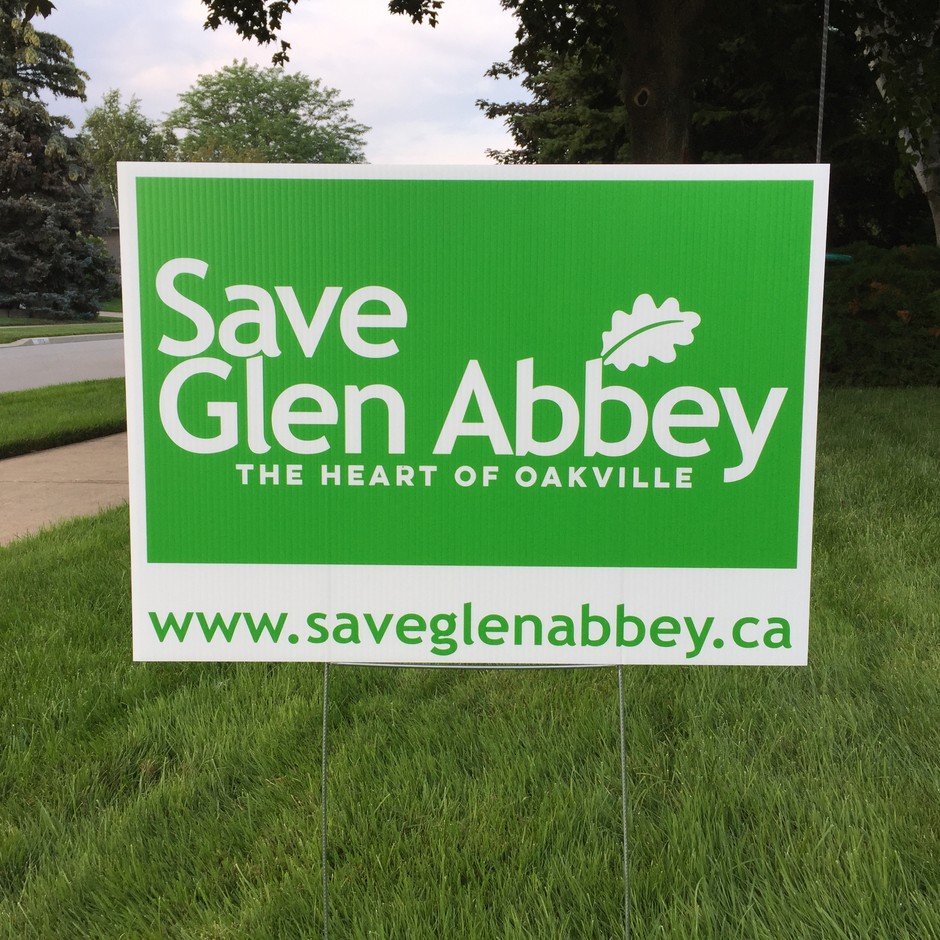 Save Glen Abbey |  Save Glen Abbey Lawn Signs are available