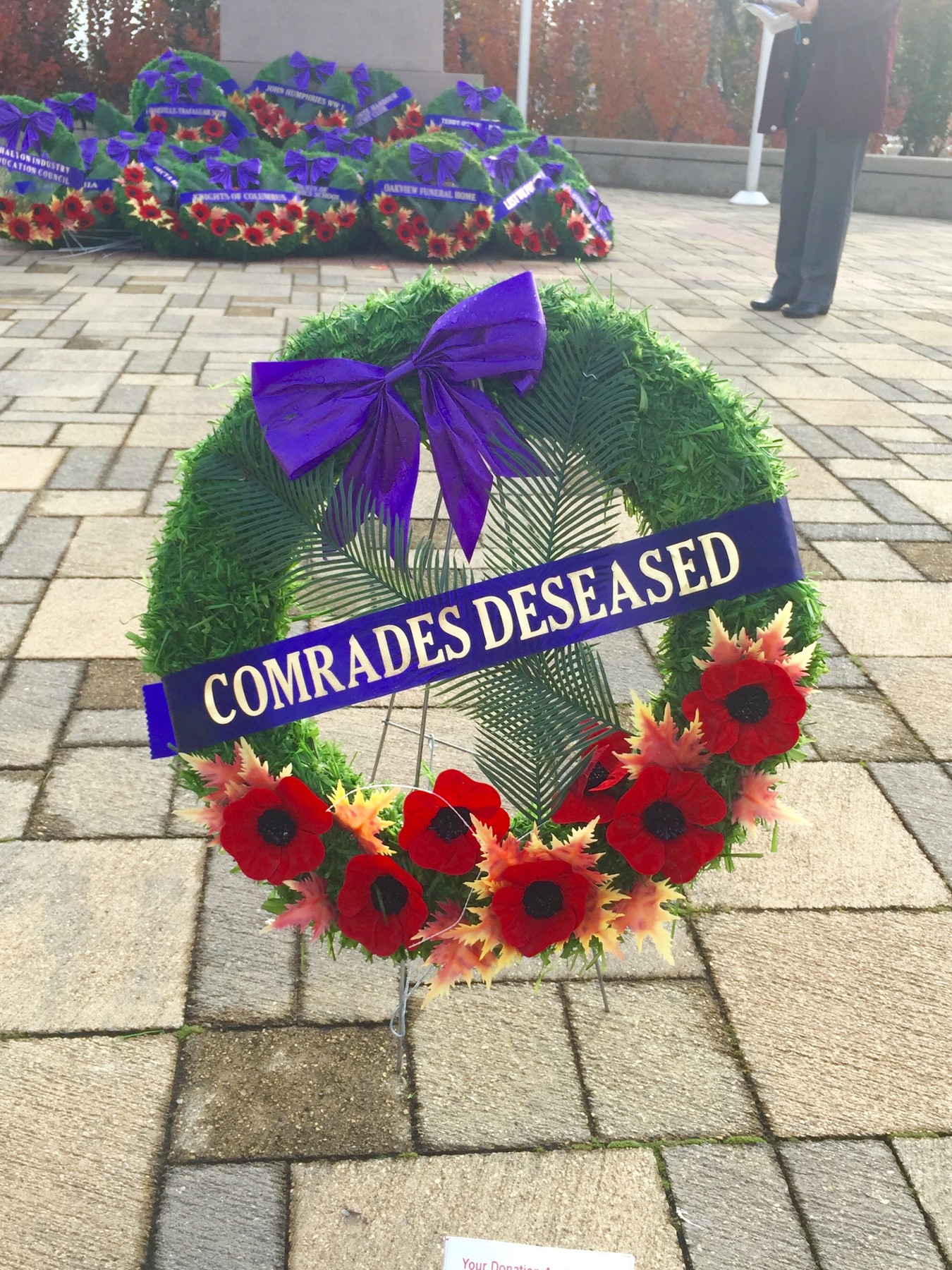 Wreath Comrades Deceased | OakvilleNews.Org