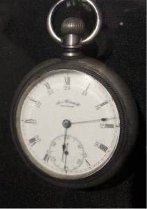 Branson Johnson’s pocket watch | Branson Johnson’s pocket watch securely held his February 6, 1855 issued Certificate of Freedom | Town of Oakville