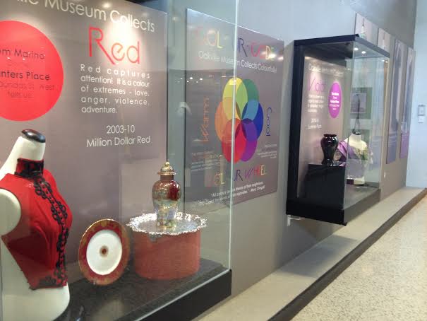 Colour Coded displays of Clothing, Jewelry  &  China in Red