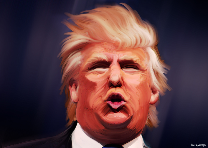 Painting of Donald Trump | DonkeyHotey via Foter.com  -  CC BY-SA