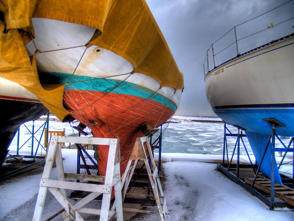 Boats in storage Winter | Brian Gray Photography
